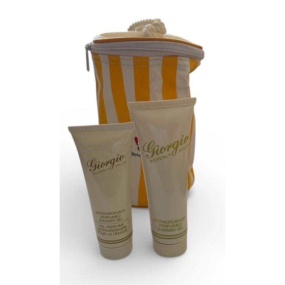 Giorgio Beverly Hills Set Extraordinary Perfumed Shower Gel 1.7oz & 1.5 Oz Bag